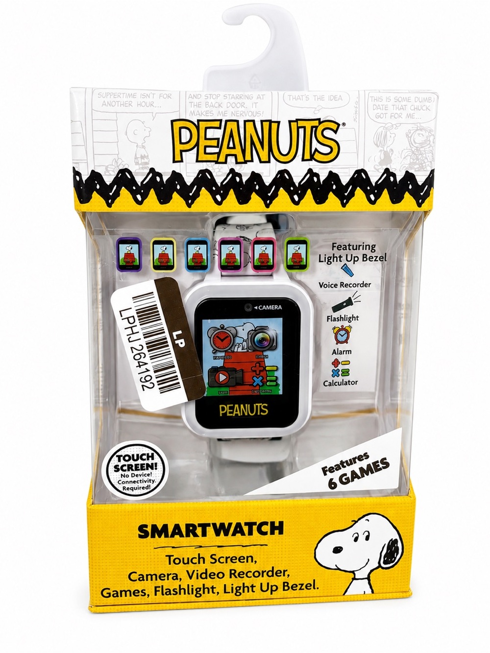 Peanuts Kids Smartwatch in White with Yellow Accents - Peanuts